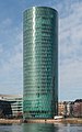 * Nomination A southeast view of Westhafen Tower, Frankfurt am Main --DXR 06:22, 6 February 2017 (UTC) * Promotion A good photo that's helped further by the people in front of the building showing just how massive a structure it is. -- Ikan Kekek 06:33, 6 February 2017 (UTC)